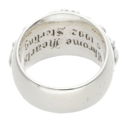 Chrome Hearts Flrl Crs P Sap Floral Cross Pave Saffiano Silver Ring — view 2