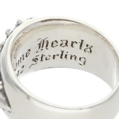 Chrome Hearts Flrl Crs P Sap Floral Cross Pave Saffiano Silver Ring — view 4