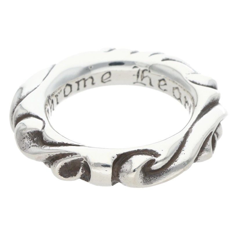 Chrome Hearts Scrl Band Scroll Silver Ring