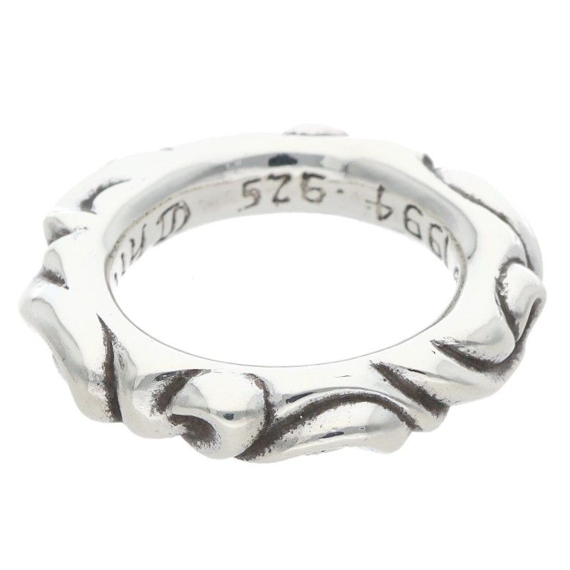 Chrome Hearts Scrl Band Scroll Silver Ring — view 2