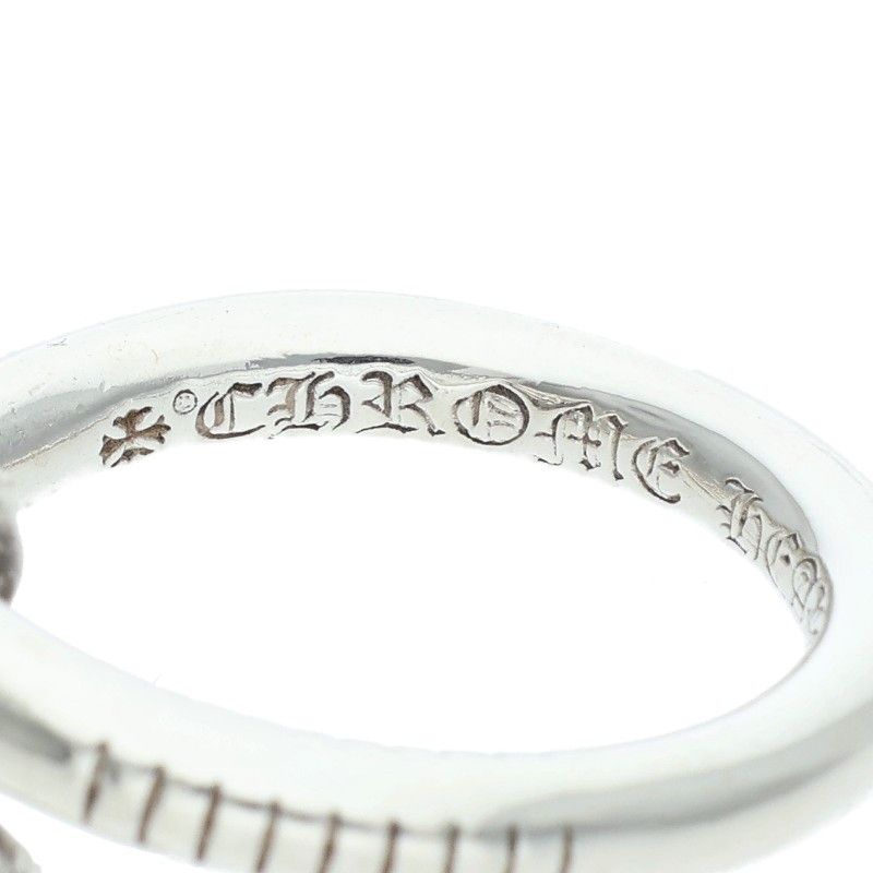 Chrome Hearts Nail Crsball Cross Ball Silver Ring — view 3