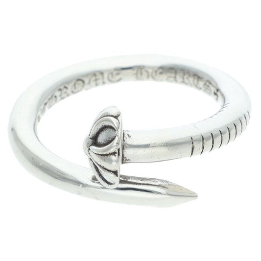 Chrome Hearts Nail Crsball Cross Ball Silver Ring