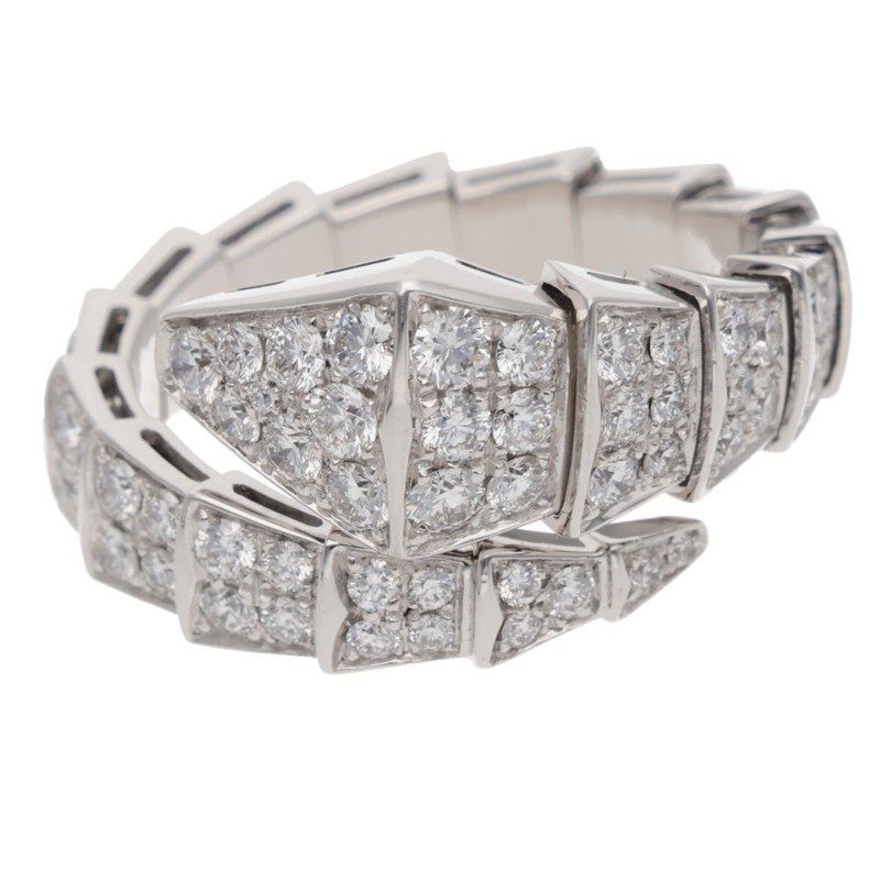 Bvlgari Serpenti Vipa Single Coil Full Pave Diamond Ring