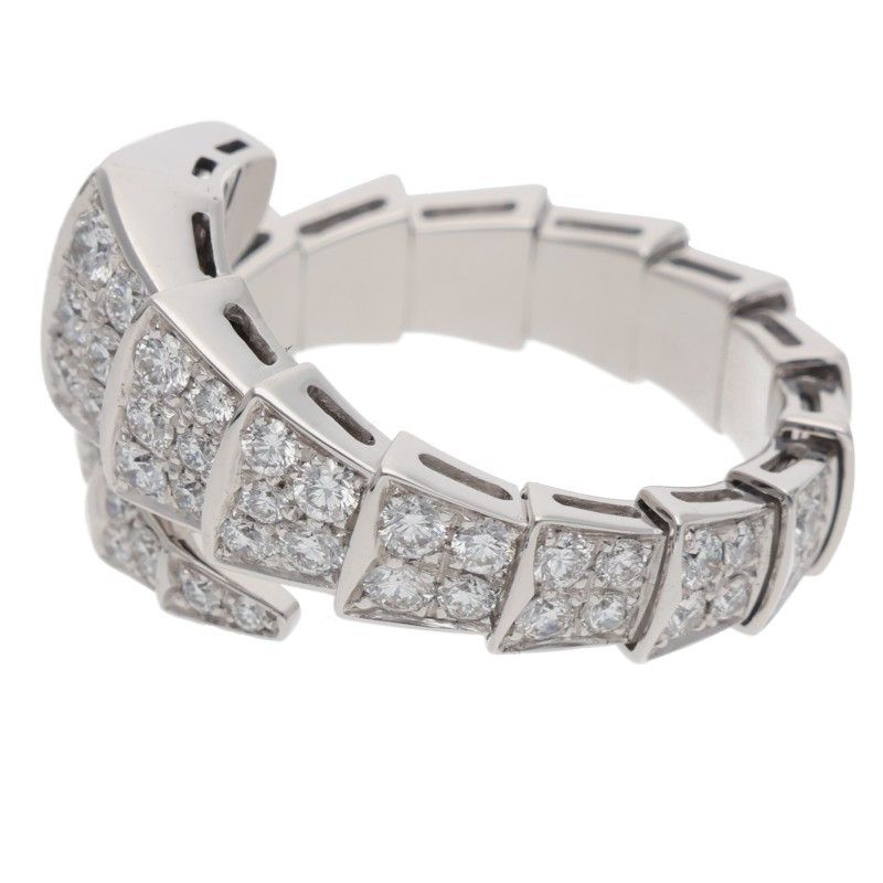 Bvlgari Serpenti Vipa Single Coil Full Pave Diamond Ring — view 4