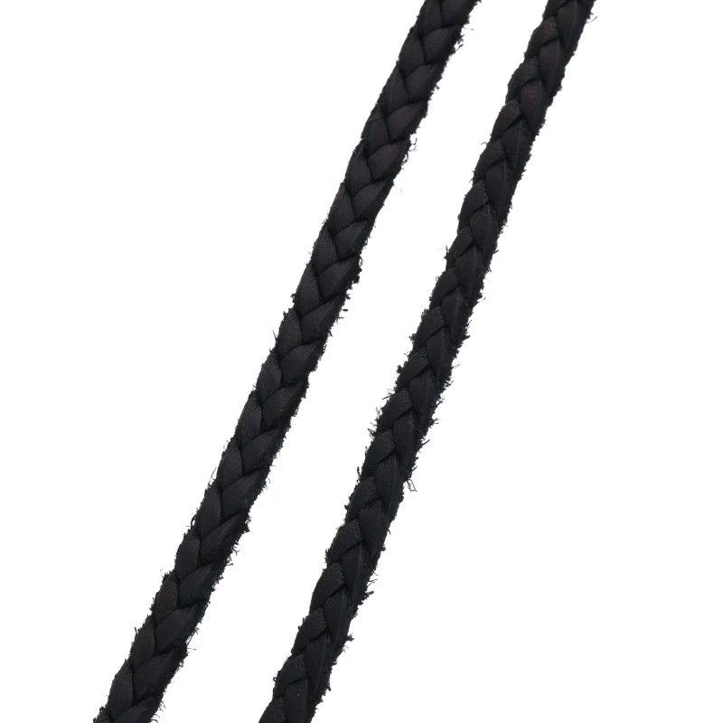 Chrome Hearts Leather Braid Scroll Silver Necklace — view 5
