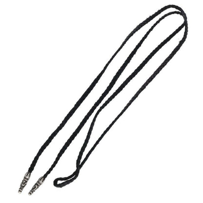 Chrome Hearts Leather Braid Scroll Silver Necklace — view 2