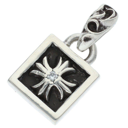 Chrome Hearts Framed CH Plus Charm Silver Pendant