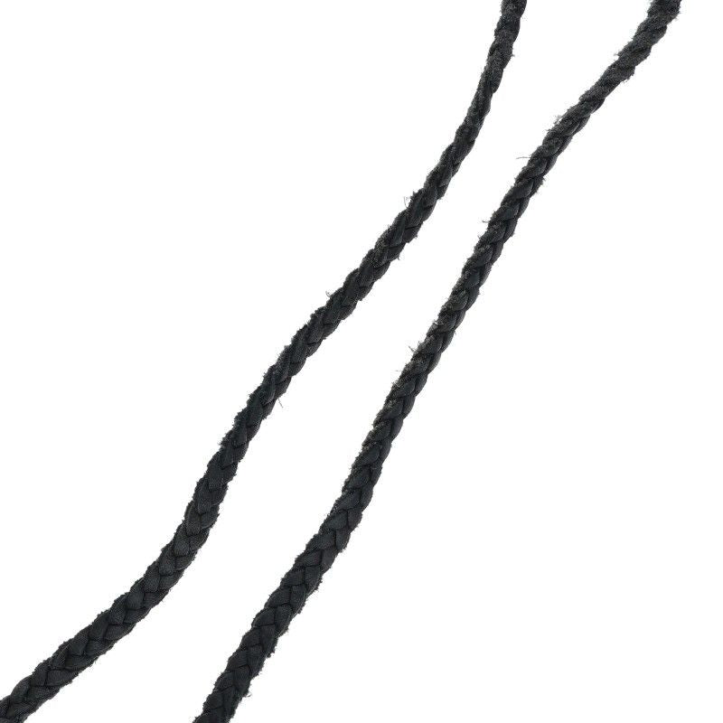 Chrome Hearts Leather Braid Lip and Tan Silver Necklace — view 5