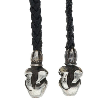 Chrome Hearts Leather Braid Lip and Tan Silver Necklace — view 4