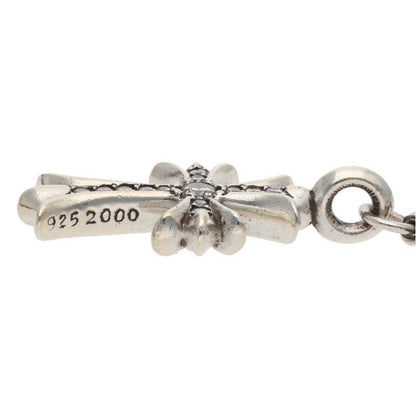 Chrome Hearts Fat Cross Tiny Bar Chain Pave Diamond Silver Necklace — view 5