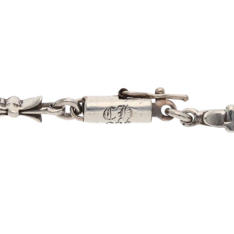 Chrome Hearts Fat Cross Tiny Bar Chain Pave Diamond Silver Necklace — view 6