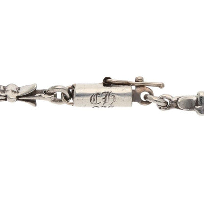 Chrome Hearts Fat Cross Tiny Bar Chain Pave Diamond Silver Necklace — view 6