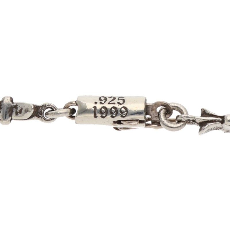 Chrome Hearts Fat Cross Tiny Bar Chain Pave Diamond Silver Necklace — view 7
