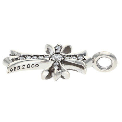 Chrome Hearts Tny Crsf P Dmnd Tiny Fat Cross Pave Diamond Pendant Silver — view 5