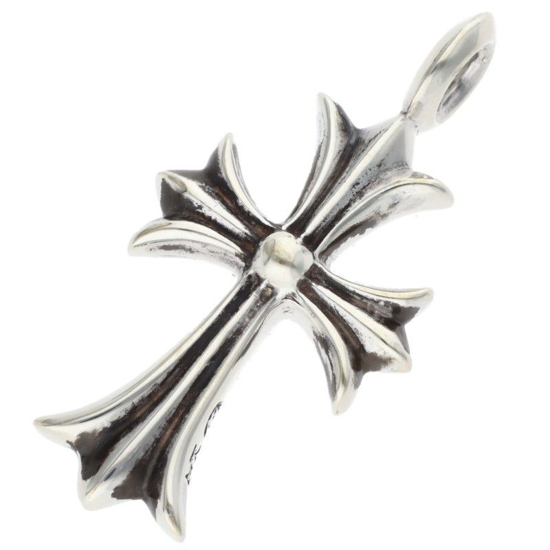 Chrome Hearts Tny Crsf P Dmnd Tiny Fat Cross Pave Diamond Pendant Silver — view 2