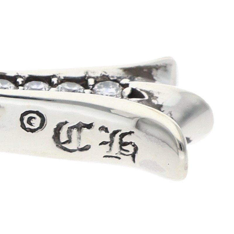 Chrome Hearts Tny Crsf P Dmnd Tiny Fat Cross Pave Diamond Pendant Silver — view 3