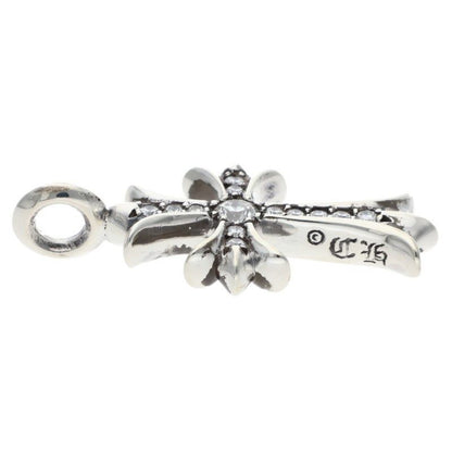 Chrome Hearts Tny Crsf P Dmnd Tiny Fat Cross Pave Diamond Pendant Silver — view 4