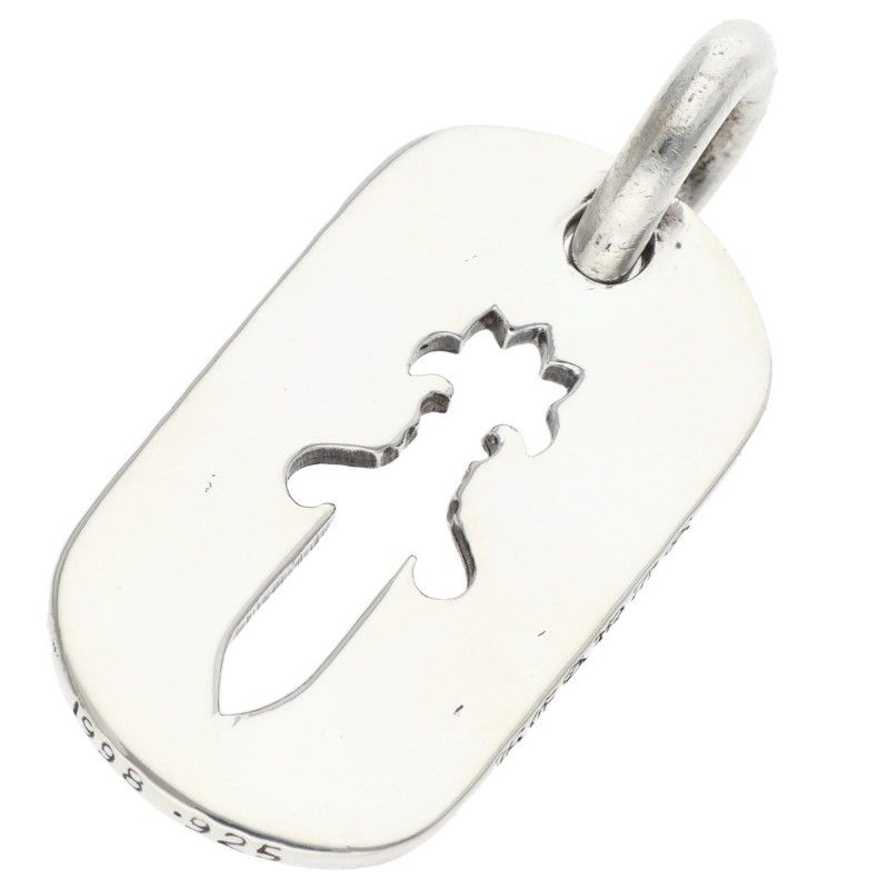 Chrome Hearts D Tag Sml CO Dag Cutout Dagger Dog Tag Small Pendant — view 2