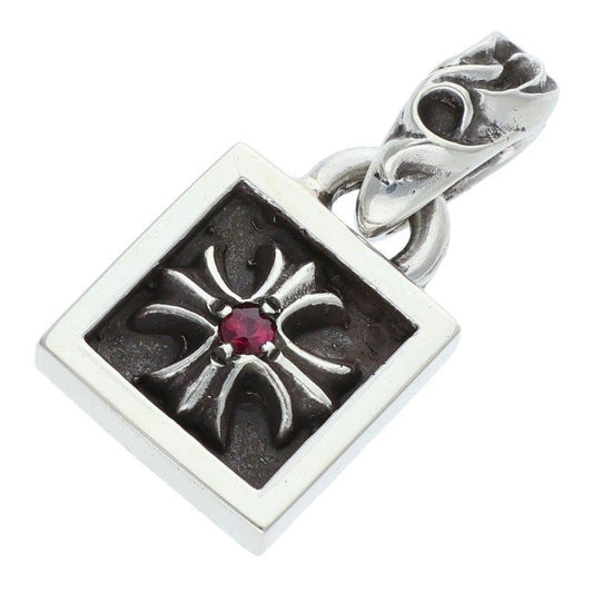 Chrome Hearts Framed CH Plus Charm Silver Pendant