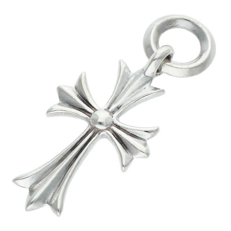 Chrome Hearts Tiny CH Cross Charm Silver Pendant