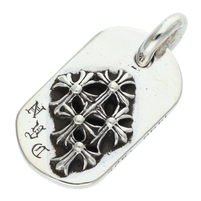 Chrome Hearts Raised Dogtag Dog Tag Nyc Limited Charm Silver Pendant