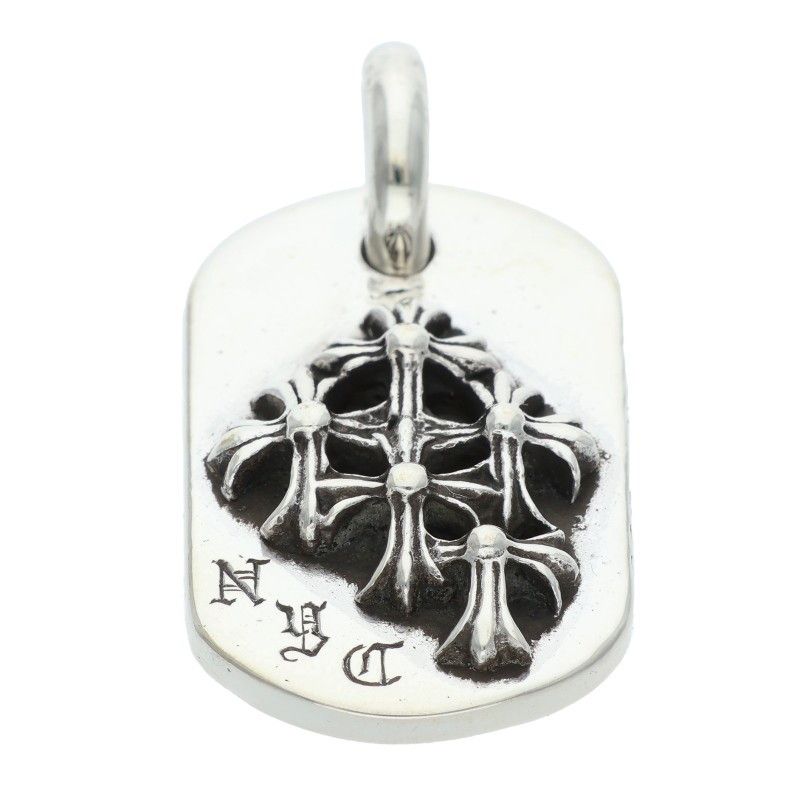 Chrome Hearts Raised Dogtag Dog Tag Nyc Limited Charm Silver Pendant — view 4