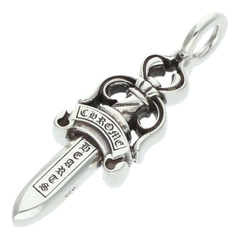 Chrome Hearts Double Dagger Pendant Silver