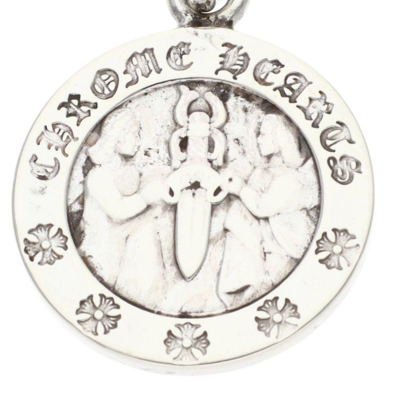 Chrome Hearts Chrm Angl Mdl Angel Medal Charm V2 Silver Pendant — view 3