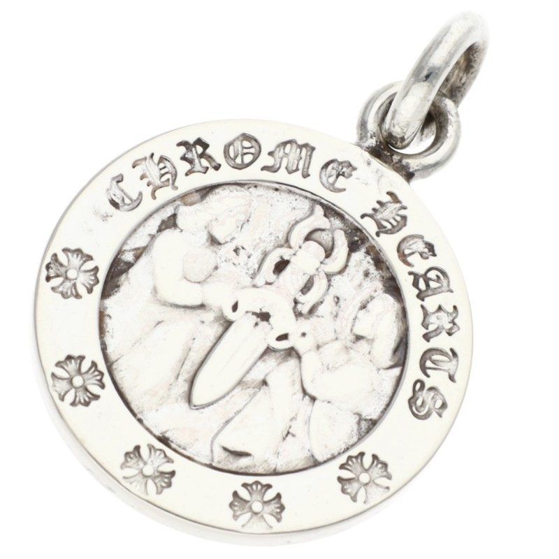 Chrome Hearts Chrm Angl Mdl Angel Medal Charm V2 Silver Pendant