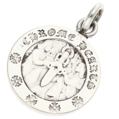 Chrome Hearts Chrm Angl Mdl Angel Medal Charm V2 Silver Pendant