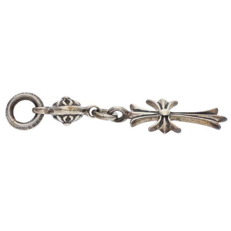 Chrome Hearts Tny CH Crs 1 Ball Tiny CH Cross Silver Pendant — view 4