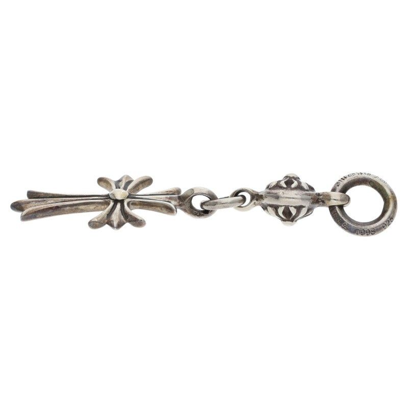 Chrome Hearts Tny CH Crs 1 Ball Tiny CH Cross Silver Pendant — view 5