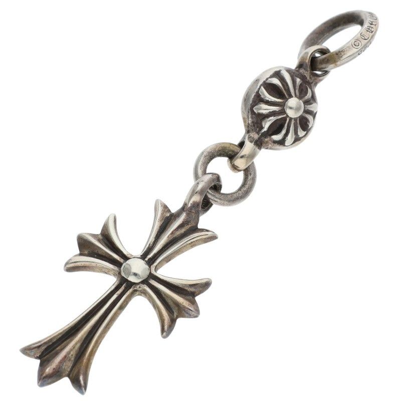 Chrome Hearts Tny CH Crs 1 Ball Tiny CH Cross Silver Pendant — view 2