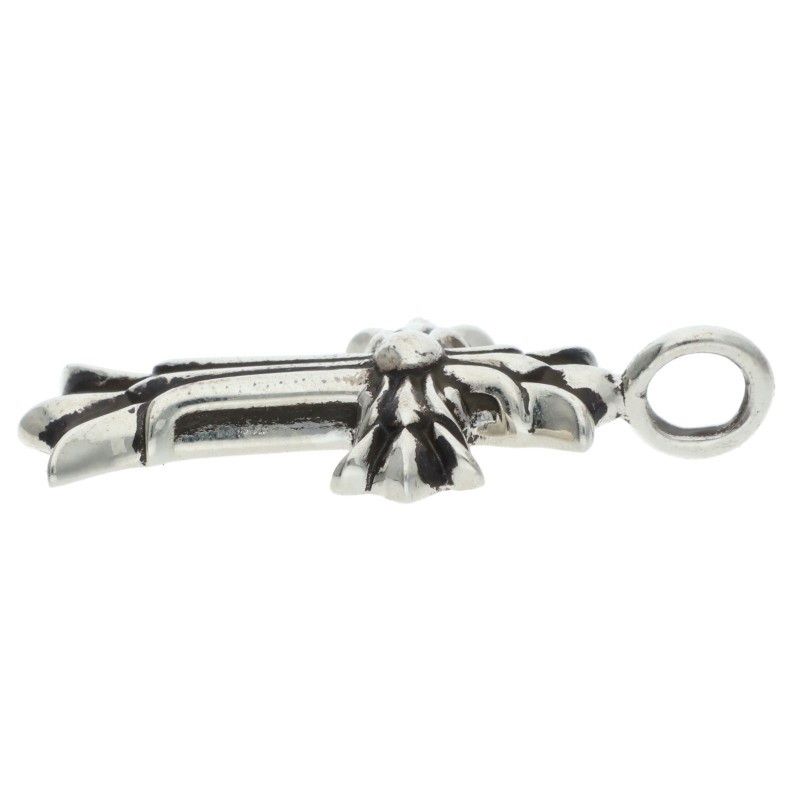Chrome Hearts Dbl CH Crs Double CH Cross Silver Pendant — view 4