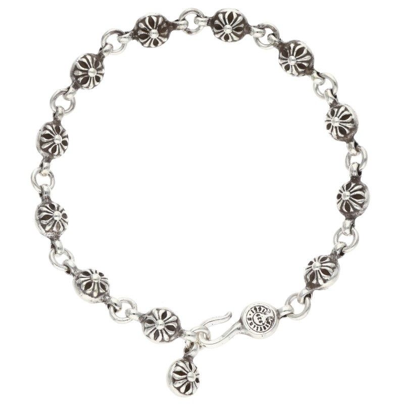 Chrome Hearts No1 Ball 1 Cross Silver Bracelet — view 2