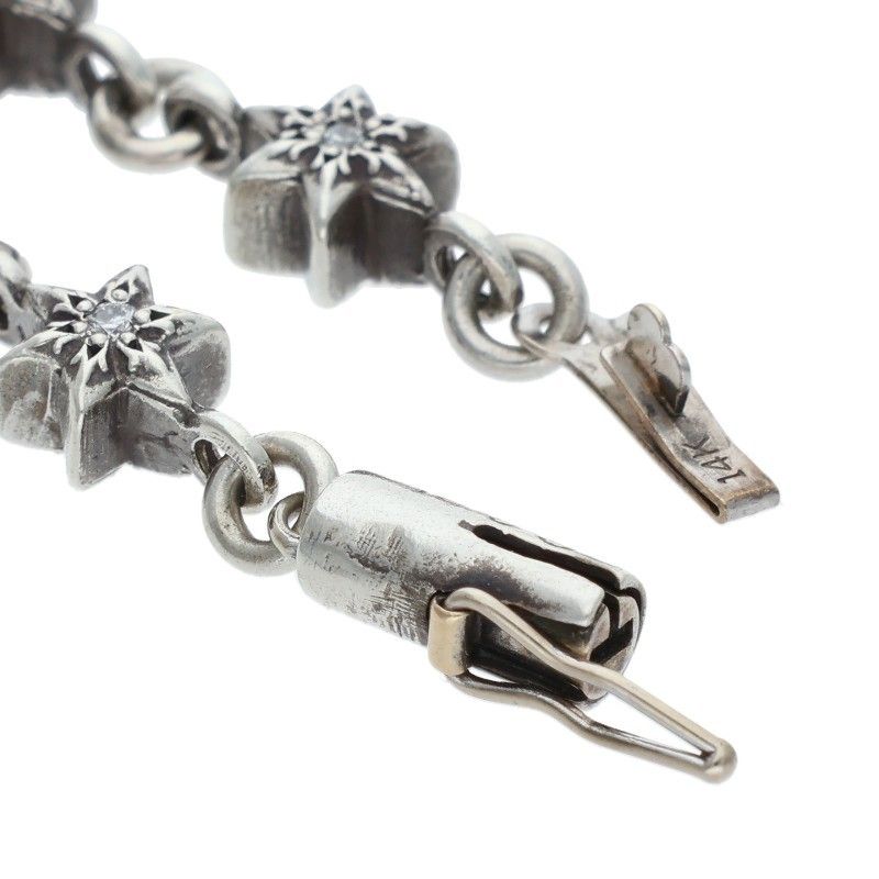 Chrome Hearts Chn Tny Star Diamond Vintage Silver Bracelet — view 5