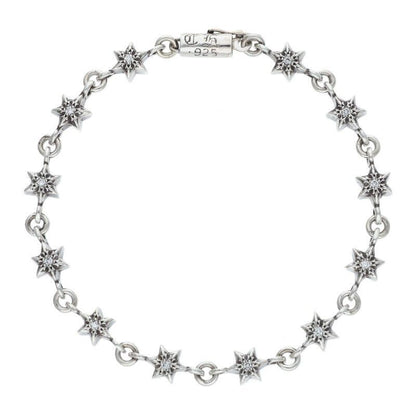 Chrome Hearts Chn Tny Star Diamond Vintage Silver Bracelet