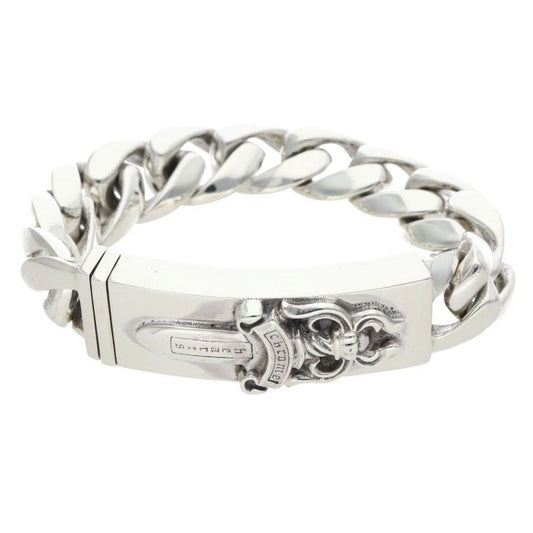 Chrome Hearts ID Dagger ID Classic Link Silver Bracelet