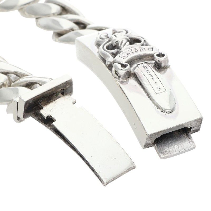 Chrome Hearts ID Dagger ID Classic Link Silver Bracelet — view 4