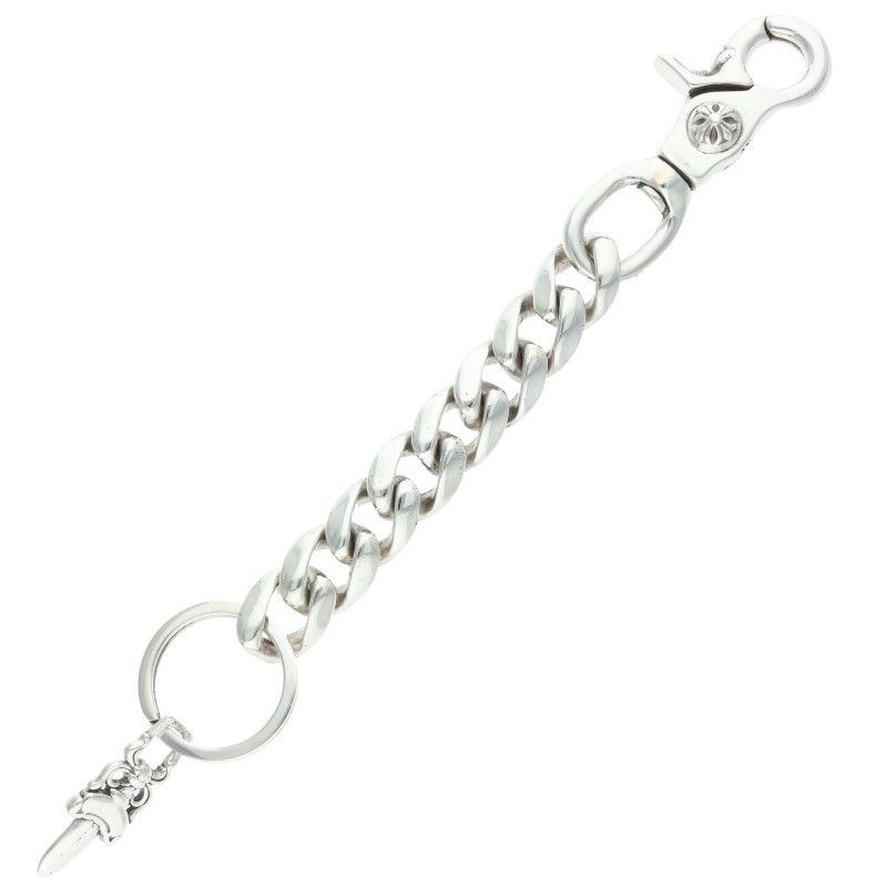 Chrome Hearts Clp Chn Classic-l Long Classic Link Silver Key Chain Key Holder