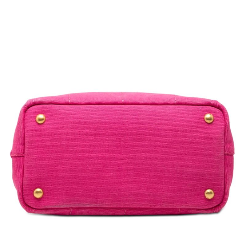 Prada Canapa Mini 2-Way Shoulder Bag Fuchsia Pink Canvas — view 3
