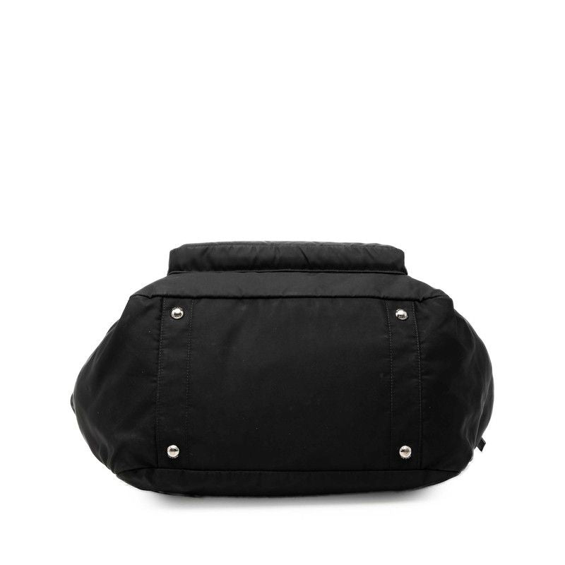 Prada Triangle Logo Mother's 2-Way Shoulder Bag Black Nylon — view 3