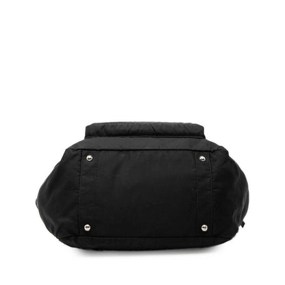 Prada Triangle Logo Mother's 2-Way Shoulder Bag Black Nylon — view 3