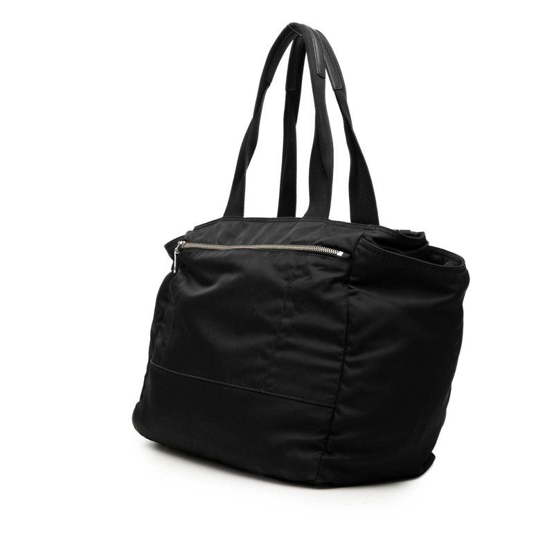 Prada Triangle Logo Mother's 2-Way Shoulder Bag Black Nylon — view 2
