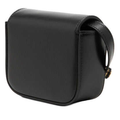 Celine Triomphe Mini Claude Crossbody Shoulder Bag Pochette Black Leather — view 2