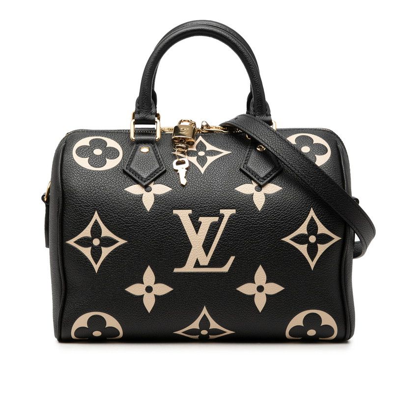 Louis Vuitton Monogram Empreinte Bicolor Speedy Bandouliere 25 2-Way Shoulder