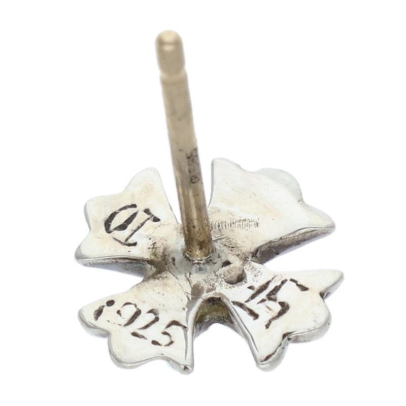 Chrome Hearts No2 CH Pls Dia CH Plus Stud 1 Diamond Silver Earrings — view 3