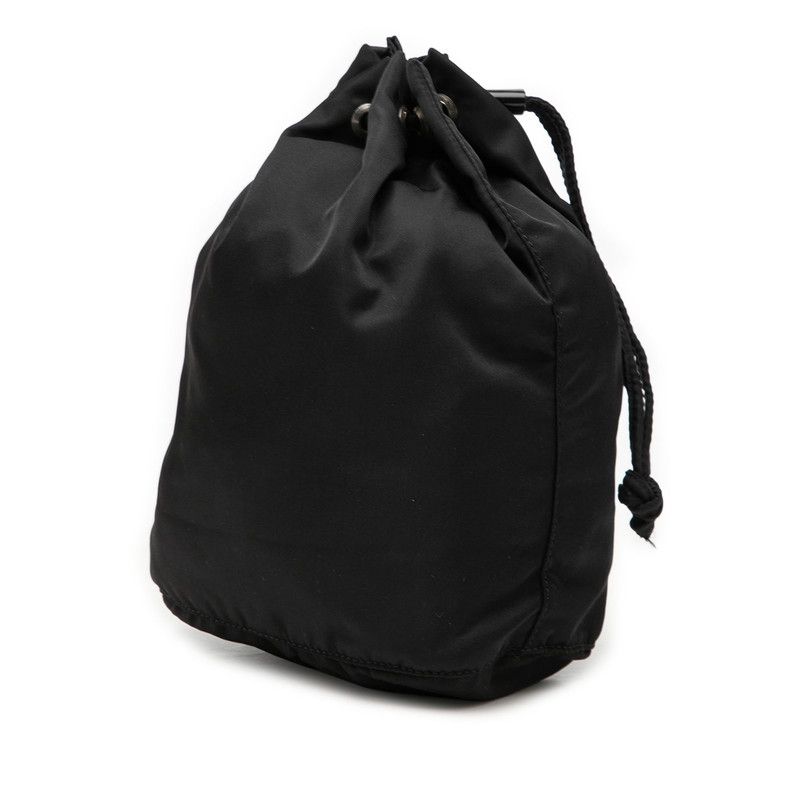 Prada Drawstring Pouch Case Black Nylon — view 2