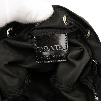 Prada Drawstring Pouch Case Black Nylon — view 6