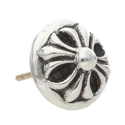 Chrome Hearts Stud Crsbll Cross Ball Silver Earrings — view 5
